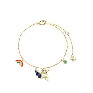 Gold rainbow beaded bracelet